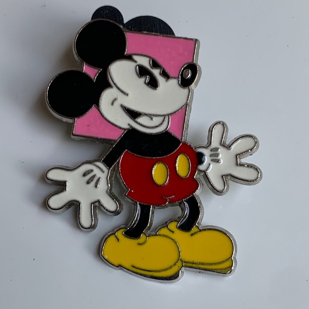 Disney Oh Mickey Happy Mickey, Pink Square Walt Disney Pin from 2010
